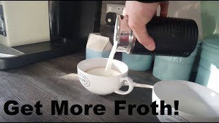 How to Get More Froth from Your Nespresso Coffee Aeroccino  Nespresso tips and help [upl. by Eisteb253]