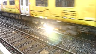 Merseyrail 507 009 making arcs at Birkdale station [upl. by Ytok]